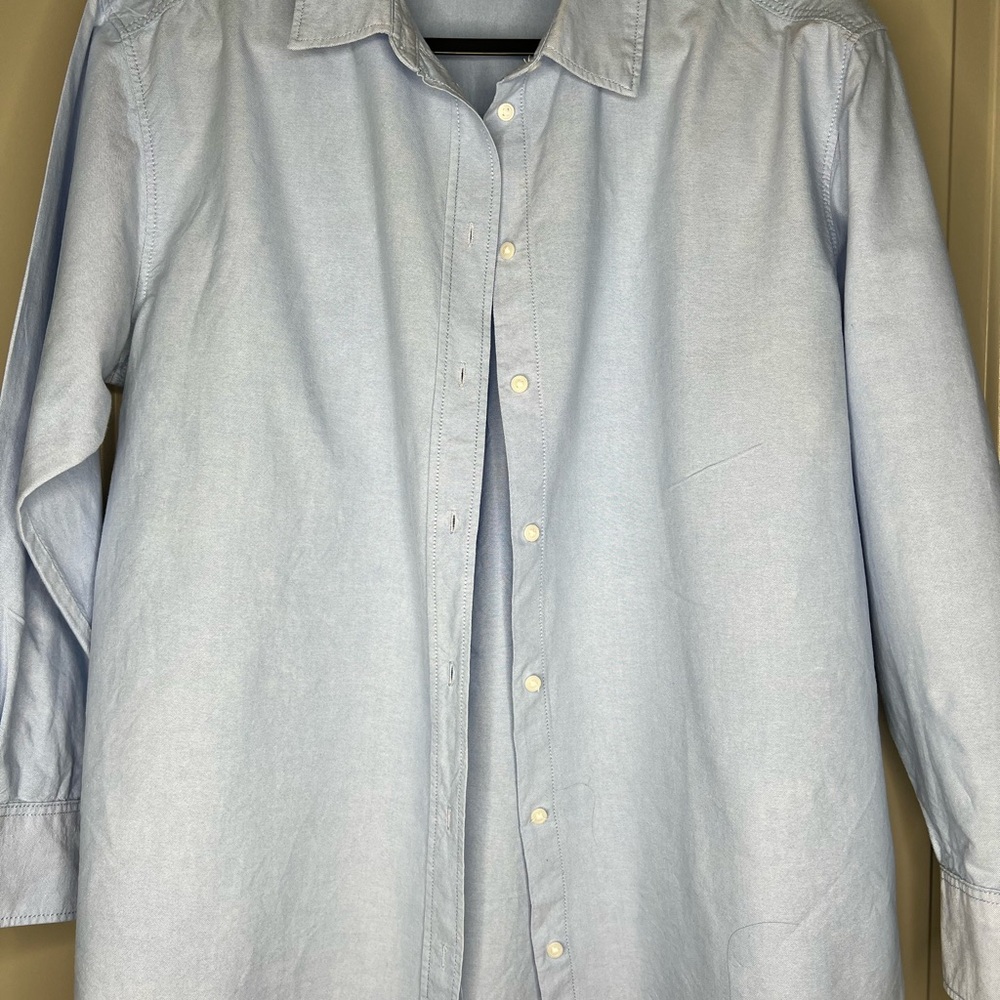 H&M-Light Blue Women’s Oversized Button Down Shirt